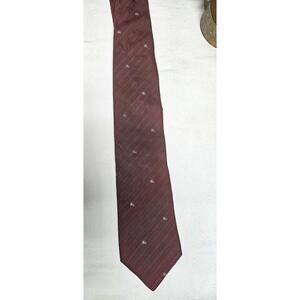 Burberry Men's Dark Red Burgundy Silk Tie